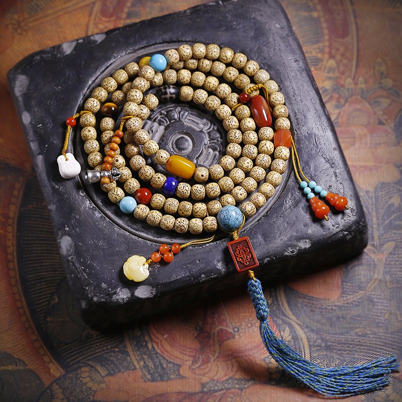 精品陈籽星月菩提手串多圈原籽