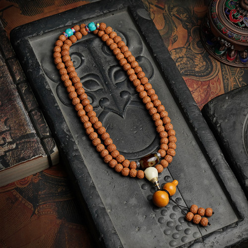 108精品原籽金刚菩提手串尼泊尔