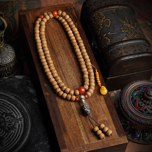 星月菩提子文玩念佛珠挂脖子的