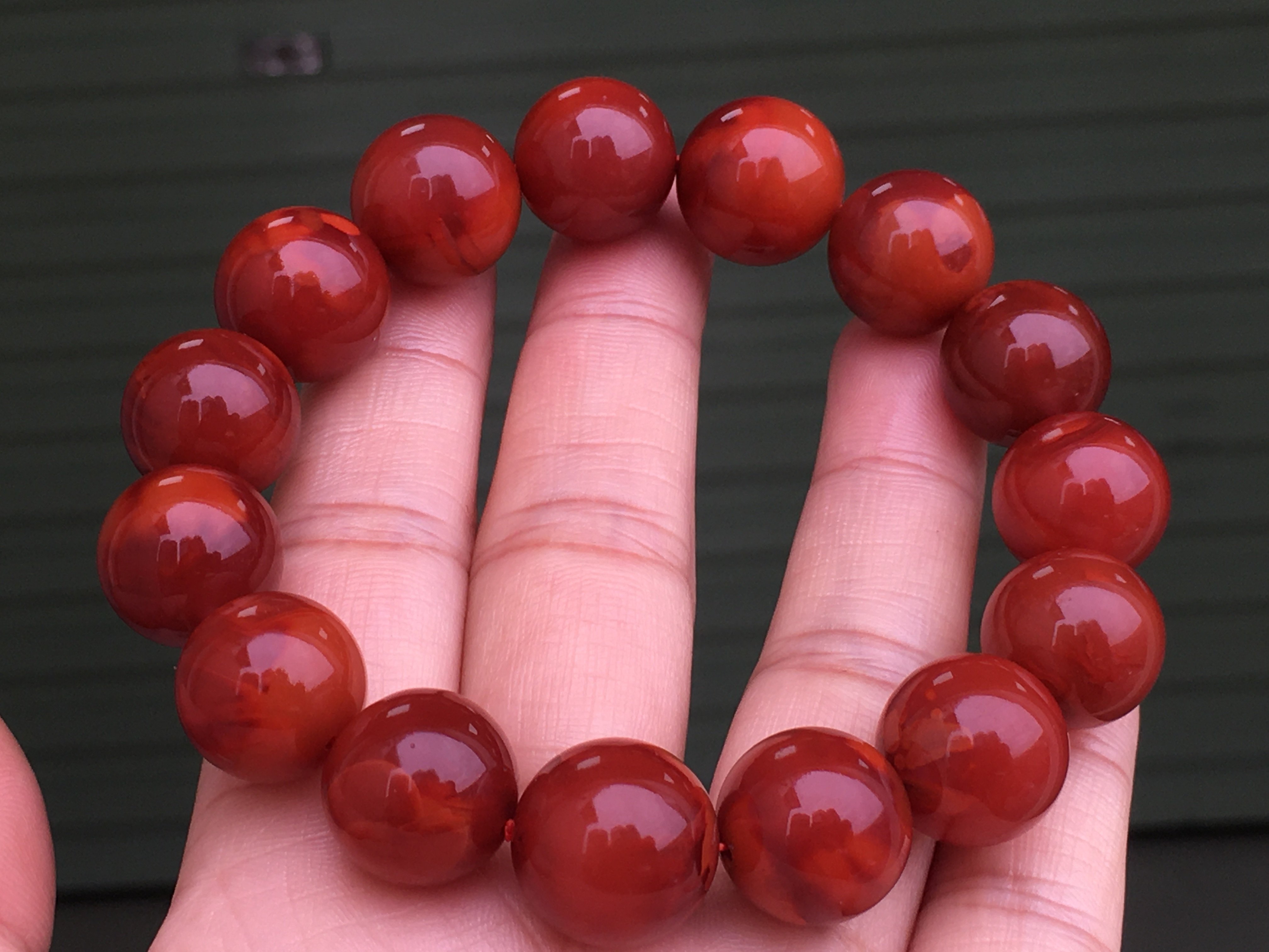 南红玛瑙手串手链瓦西料柿子红佛珠满色满肉雕刻龙龟手串