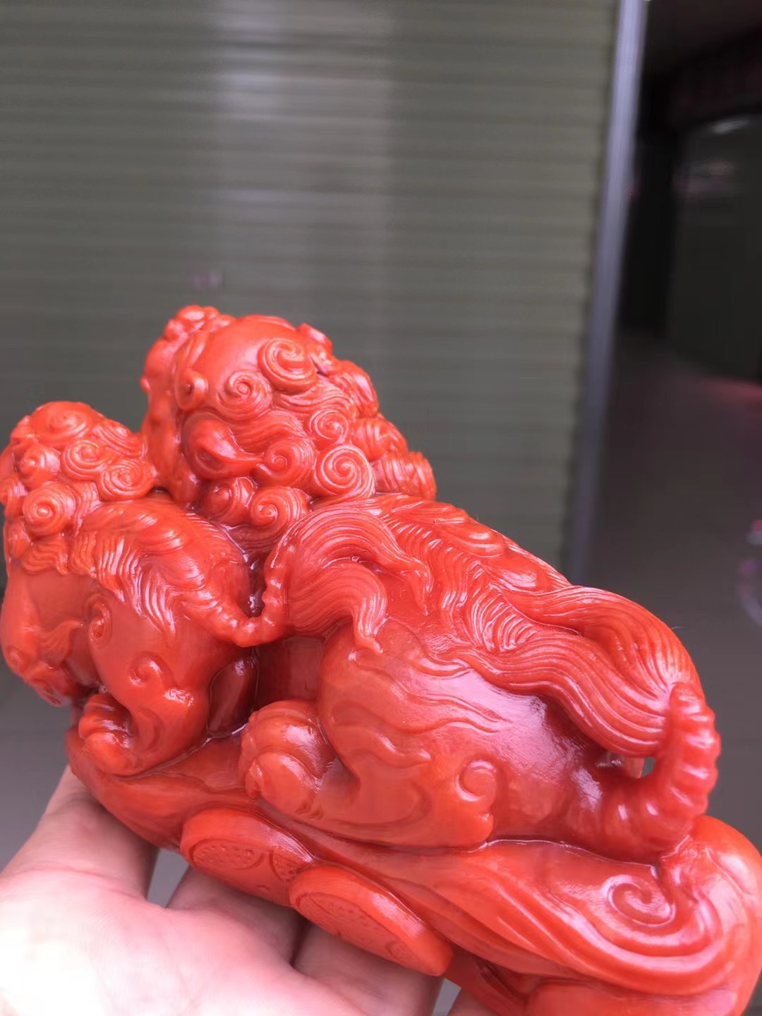 天然南红玛瑙貔貅吊坠满色满肉柿子红大师精工雕刻挂坠