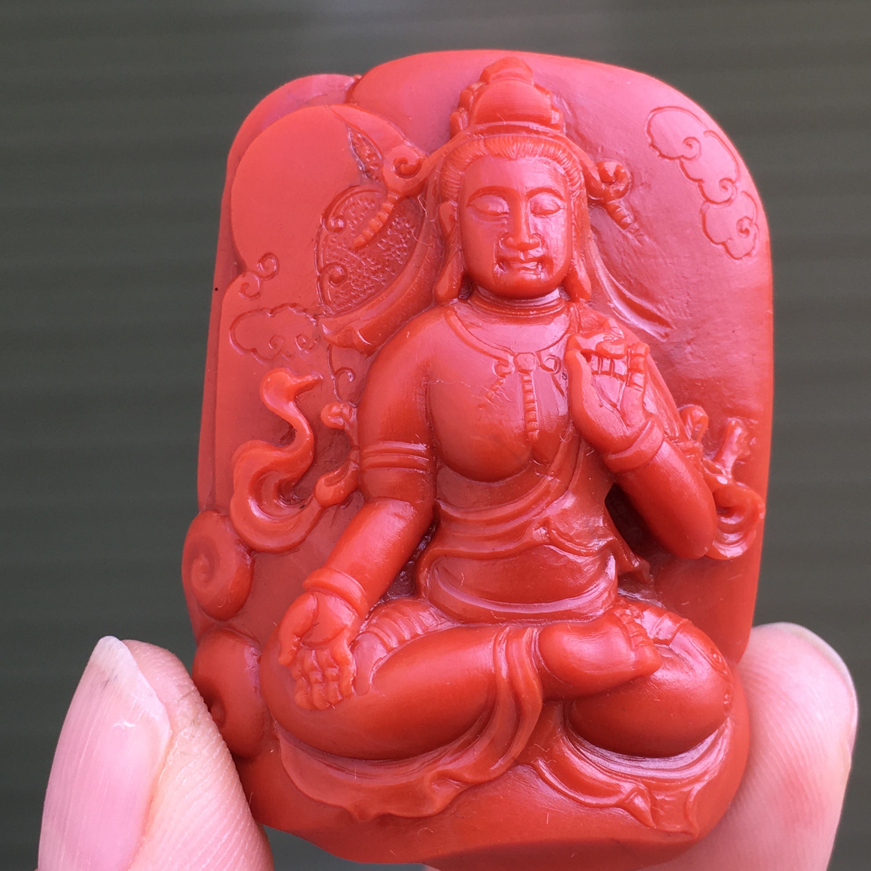 南红玛瑙吊坠挂件男女项链送证书瓦西料柿子红观音雕刻配饰