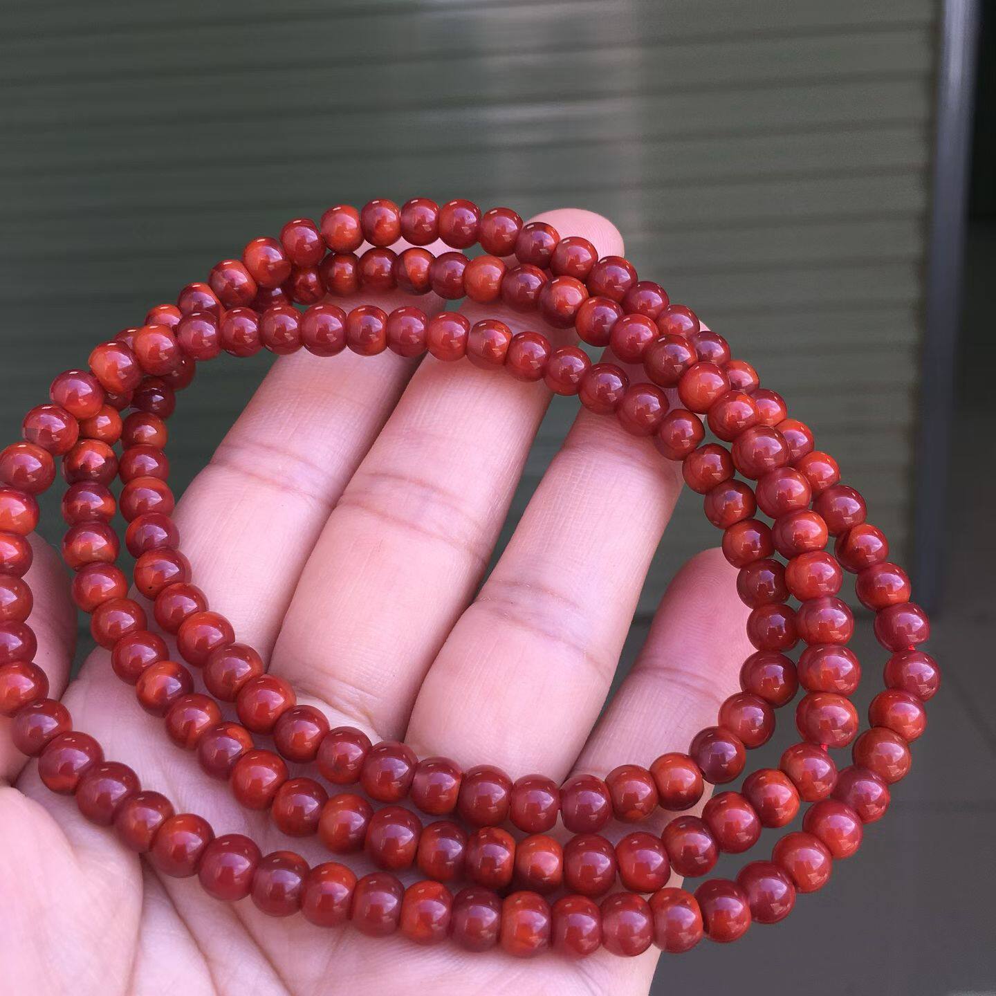 南红玛瑙天然南红玛瑙手串佛珠多圈满肉本命年手链火焰纹108