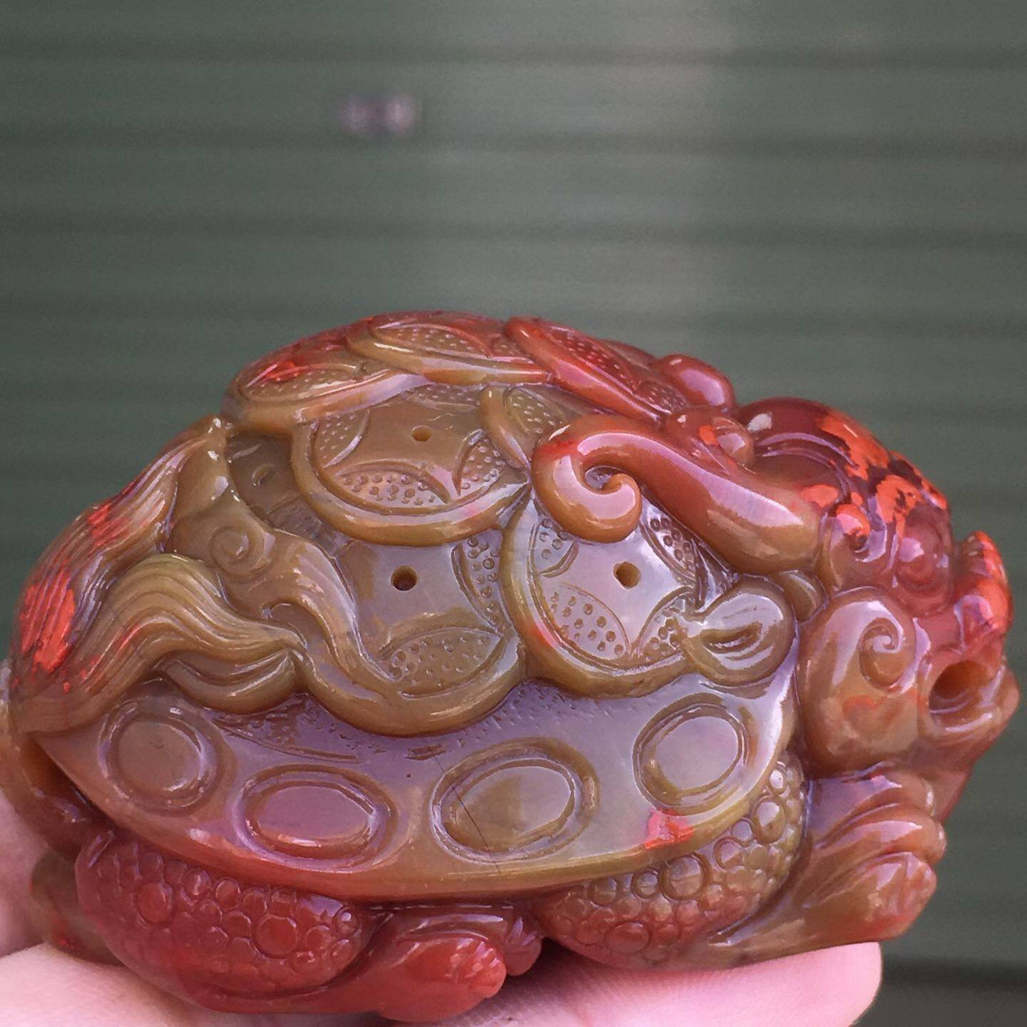 南红玛瑙天然南红玛瑙包浆龙龟吊坠胸坠毛衣链项链