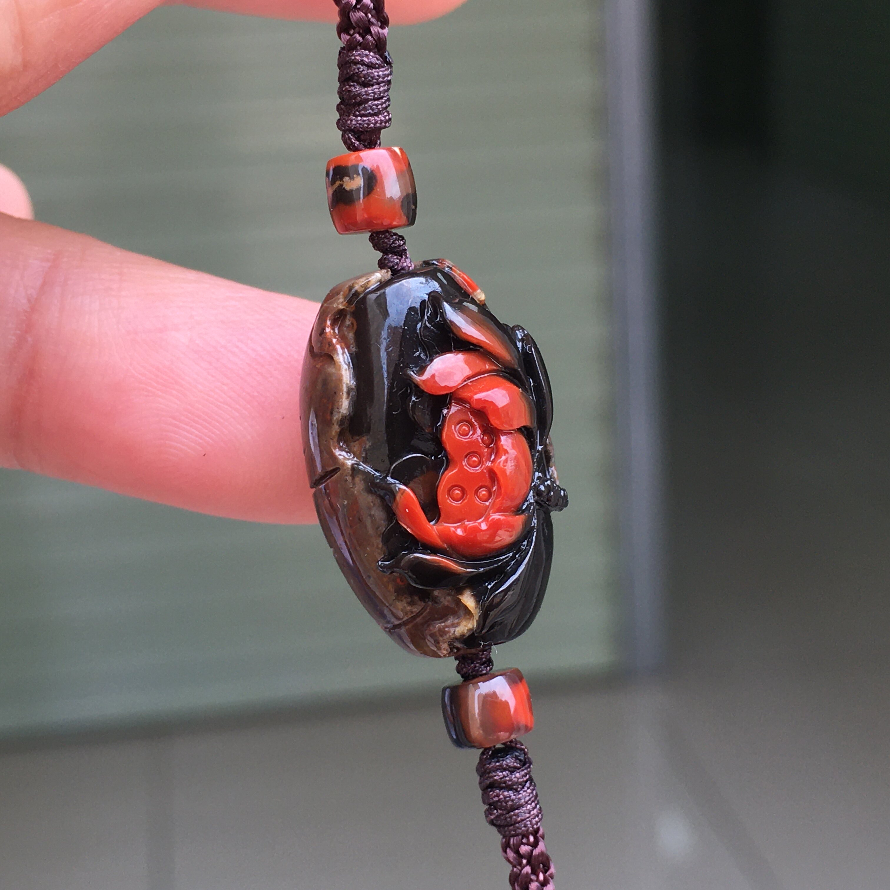 南红玛瑙吊坠挂件黑曜石貔貅如意保平安饰品创意男女情侣