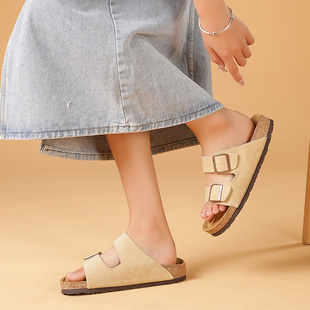 Tt&Mm/汤姆斯女鞋外穿厚度增高舒适凉鞋夏季新款一脚蹬勃肯鞋