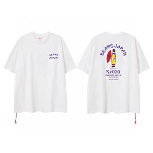 国仓壹树 BEAMS JAPAN 日本制红绳宽松弹性男女款纯色短袖T恤26SS