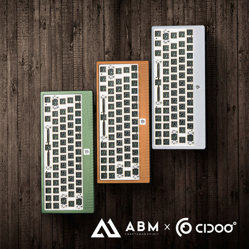 ABM648三模机械键盘套件铝坨坨2.4G蓝牙RGB热拔插客制化无线键盘