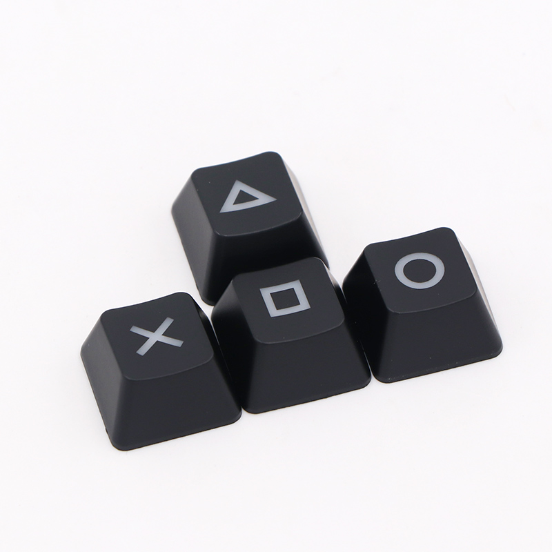 黑色ABS方向键红色上下左右机械键盘个性透光键帽 r1高度 psp键帽