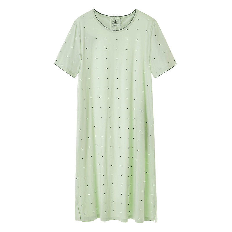 雅婷雅雯【丝爽棉】短袖睡裙女夏季莫代尔棉冰丝凉感睡衣裙可外穿