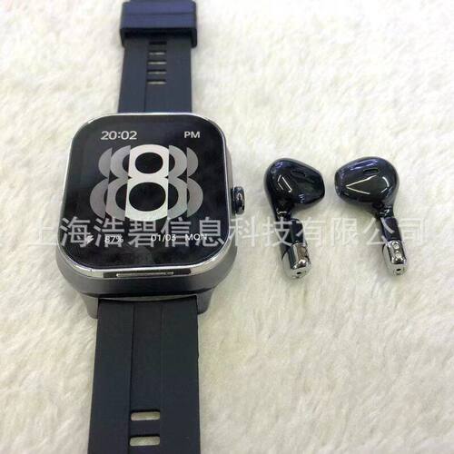 D8pro锌合金智能手表耳机二合一蓝牙通话音乐播放多功能NFC运动表