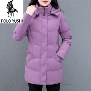 保罗中长款冬季羽绒棉服韩版女士保暖棉袄大码女装冬天女装外套