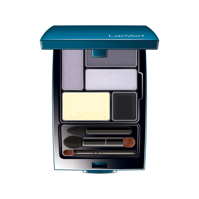 专柜正品拉格贝尔丝绒璀璨五色眼影带眼线膏不晕染显色大地色