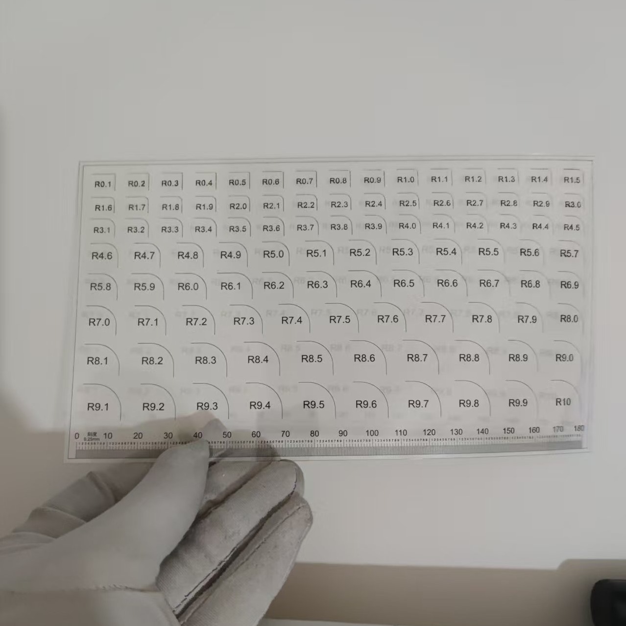 角规半径量点卡菲林尺0.1mm