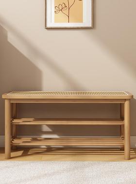 换鞋凳简约现代家用门口鞋柜坐凳一体进门可坐穿鞋凳多功能长条凳