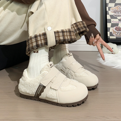 回力加绒小白鞋女厚底保暖二棉鞋