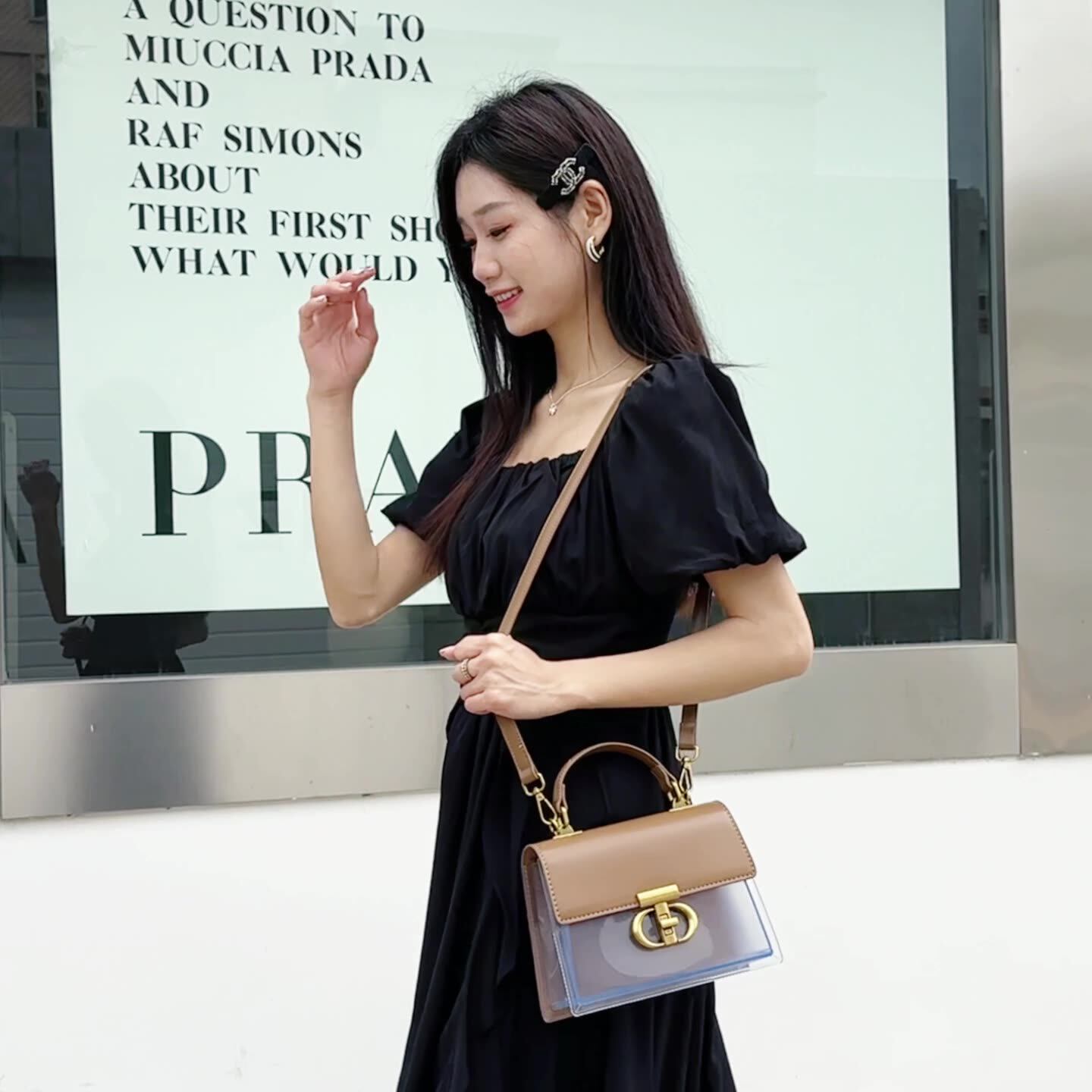 2025新款女包果冻包复古法式小方包