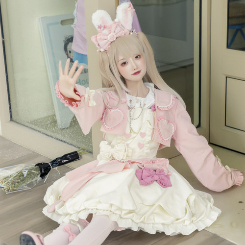 奶芙芙软妹甜美少女洛丽塔连衣裙