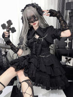 【 In Stock 】 Contract Cross Vest Leopard Cat Original lolita Gothic Elegant puffed-sleeve jacket thumbnail 3