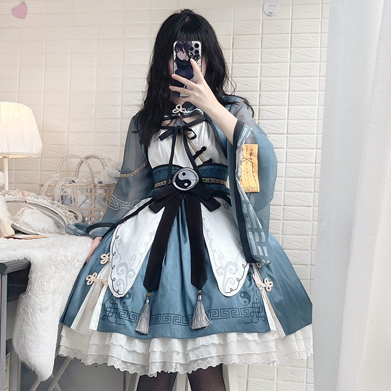 原创古风仙女中华风小道士连衣裙