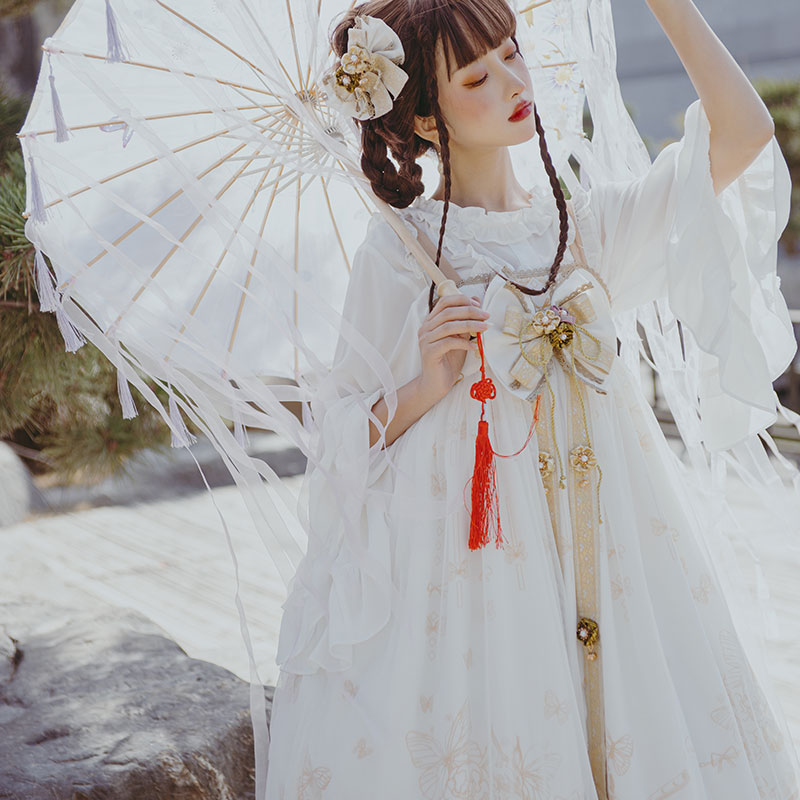 烫金中国风洛丽塔古风连衣裙