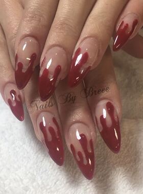 Hist List简约ins个性血液流血假指甲贴片特价时尚系列个性风