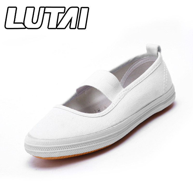 Lutai quality goods Region Cloth shoes Low Elastic band dance Gym shoes Rubber sole white canvas shoein the Women's Shoes, Low shoe, Cloth shoes category - from Buy2taobao.com to provide professional Taobao agent buy service