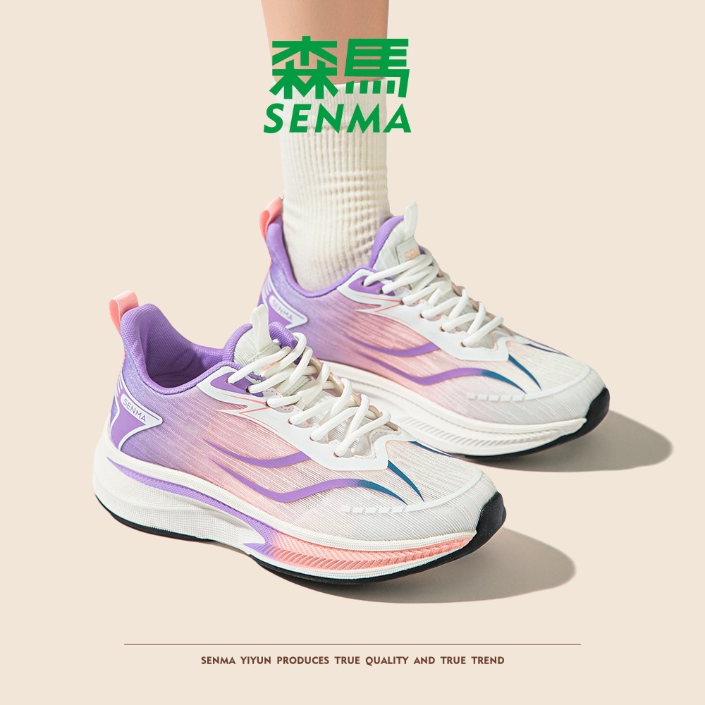 森马爆款跑步鞋女2024夏季新款透气软底女鞋户外百搭轻便运动鞋