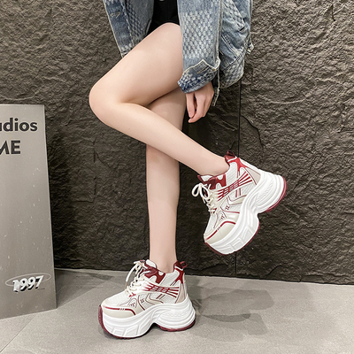 香港厚底内增高老爹鞋女款高跟