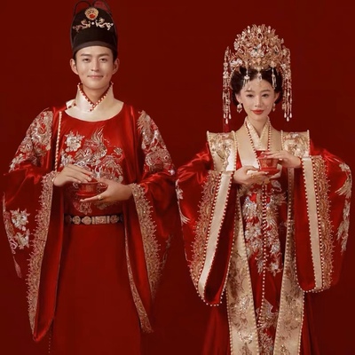 出租汉服婚服结婚凤冠霞帔租赁