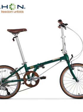 dahon大行折叠自行车D10变速超轻男女式单车20寸HAC003复古