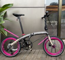 大行p10改装彩色铝轮451轮22寸20寸竞速超轻改装折叠车