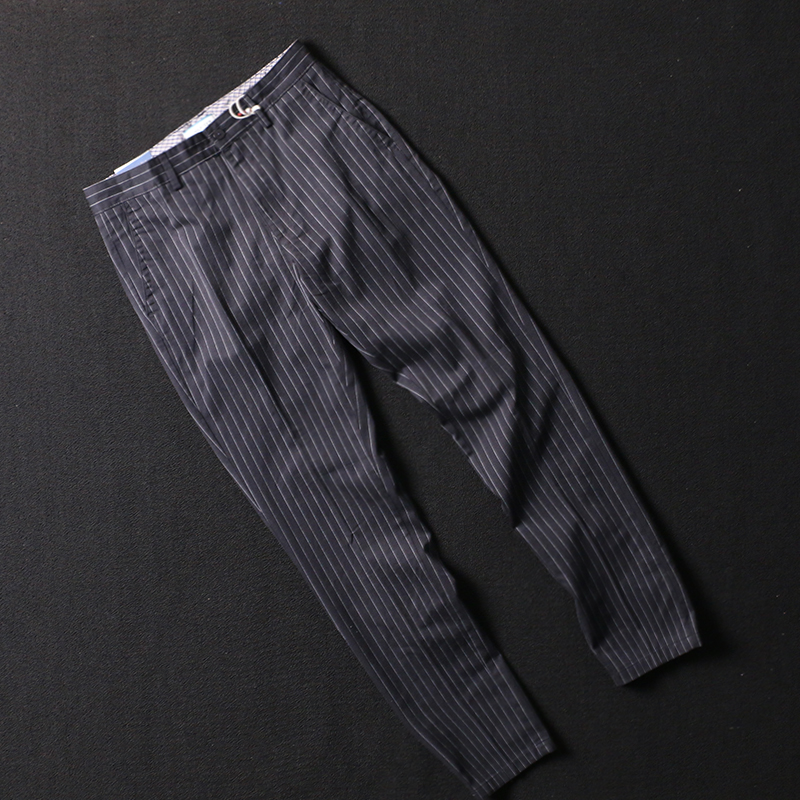 外貿歐美單秋款男黑色純棉西裝褲