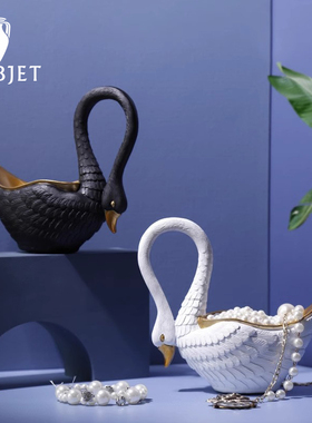 L'OBJET 欧洲进口Swan天鹅碗24K金点缀欧式艺术创意家用餐具