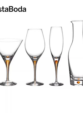 新品瑞典Orrefors Intermezzo KOSTA BODA水晶玻璃红葡萄酒杯礼盒