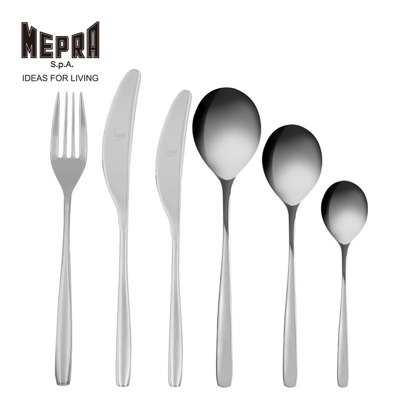 MEPRA意大利进口不锈钢西餐餐具 欧式家用牛排刀叉勺三色可选,餐饮具,西餐勺,淘宝优惠券,粉丝福利购,淘宝优惠卷