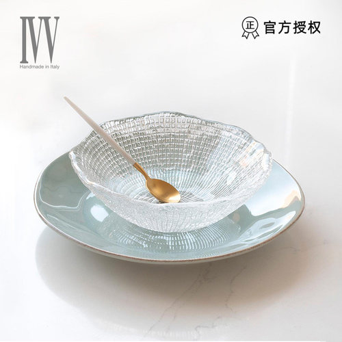 意大利进口手工欧式客厅玻璃盘子