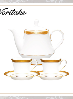 Noritake则武 CRESTWOOD挂耳咖啡杯欧式下午茶茶具套装精致杯子