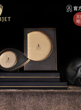 法国L'OBJET幸运之眼相框摆台6寸金属复古描金高档家居摆件乔迁礼