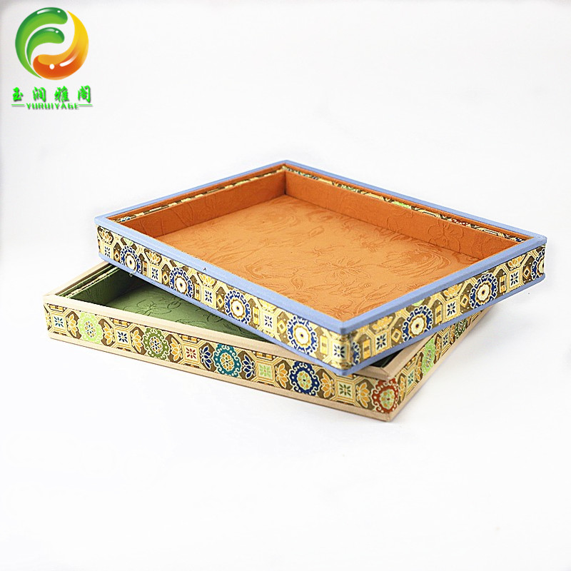 复古怀旧珠宝玉器展示托盘全新花边文玩看货盘首饰品挑货盘子