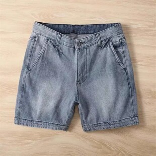 牛仔短裤男潮牌夏季薄款2024新款四分裤子男士潮流百搭休闲三分裤