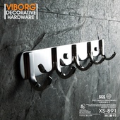 VIBORG域堡 全304不锈钢挂钩挂衣钩浴室挂钩壁钩厨房挂件XS 891