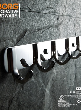 VIBORG域堡 全304不锈钢挂钩挂衣钩浴室挂钩壁钩厨房挂件XS-891