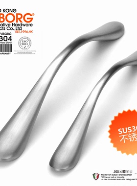 VIBORG 实心304不锈钢小拉手家具衣柜抽屉厨柜把手家具抽屉拉手