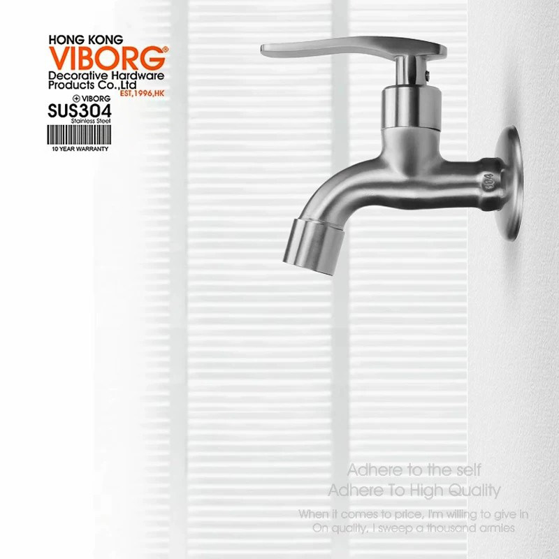 VIBORG 洗衣机龙头304不锈钢精铸水嘴地拖水咀单冷马桶浴室水咀