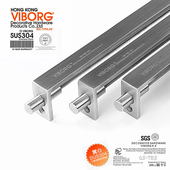 VIBORG域堡304不锈钢精铸L型暗藏插肖门插销门栓门扣门闩双门暗插