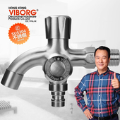 VIBORG 304不锈钢浇花龙头洗衣机多用途分水器龙头马桶浴室水咀