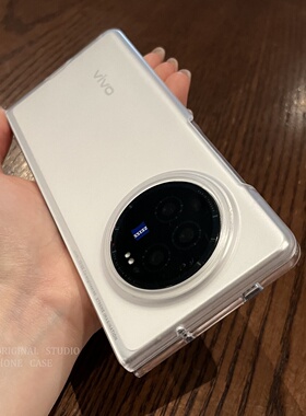 适用vivoxfold5pro手机壳新款透白散热vivo超薄全包防摔xfold3保护壳套外壳折叠屏后壳系列磨砂高级感透明