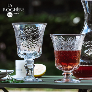 法国LAROCHERE高脚杯法式 高档轻奢复古威士忌香槟饮料杯子红酒杯