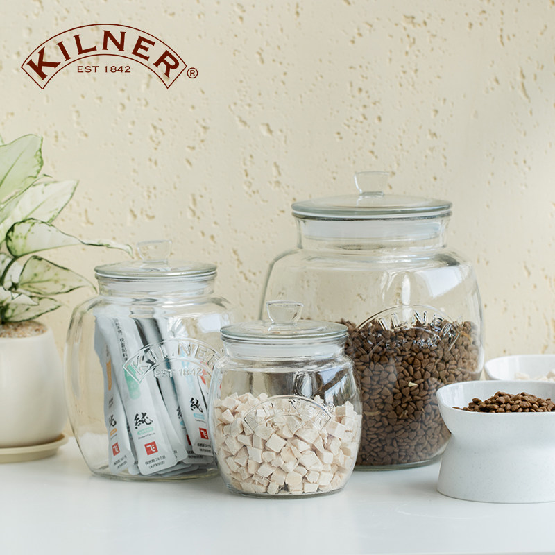 英国kilner猫粮储存桶密封防潮罐子家用装宠物粮食储存狗粮储粮桶